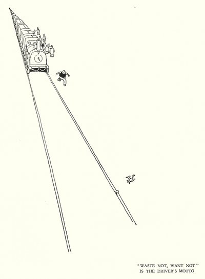 Illustration for Railway Ribaldry by William Heath Robinson
