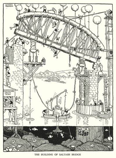 Illustration for Railway Ribaldry by William Heath Robinson