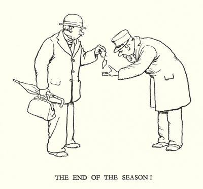 Illustration for Railway Ribaldry by W Heath Robinson by William Heath Robinson