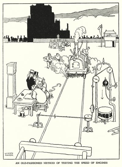 Illustration for Railway Ribaldry by W Heath Robinson by William Heath Robinson