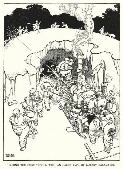 Illustration for Railway Ribaldry by W Heath Robinson by William Heath Robinson