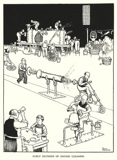 Illustration for Railway Ribaldry by W Heath Robinson by William Heath Robinson