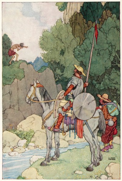 Illustration for The Adventures of Don Quixote by William Heath Robinson