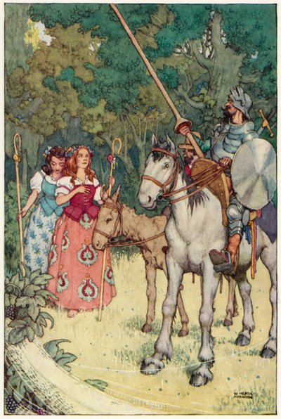 Illustration for The Adventures of Don Quixote by William Heath Robinson