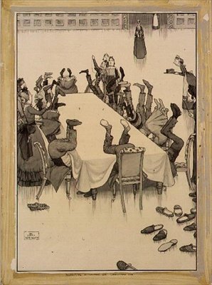 Inspecting Stockings on Christmas Eve by William Heath Robinson