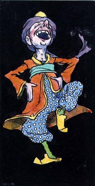 Laughing Man in Turkish Costume by William Heath Robinson