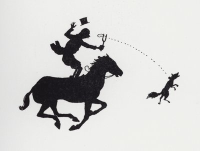 Man on Horse Catapulting Fox by William Heath Robinson