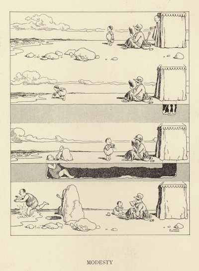 Modesty by William Heath Robinson
