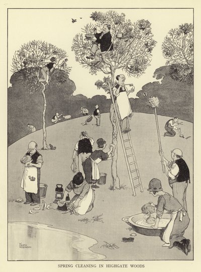 Spring cleaning in Highgate woods by William Heath Robinson
