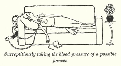 Surreptitiously Taking the Blood Pressure of a Possible Fiancee by William Heath Robinson