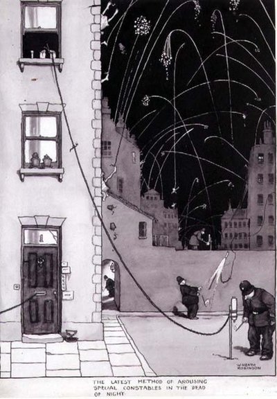 The Latest Method of Arousing Special Constables in the Dead of Night, illustration for 