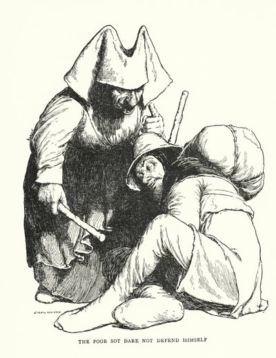 The Poor Sot Dare Not Defend Himself by William Heath Robinson