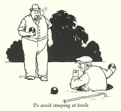 To Avoid Stooping at Bowls by William Heath Robinson