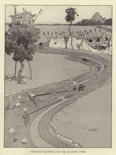 Widgeon bluffing on the Roaring Fork by William Heath Robinson