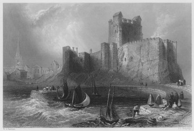 Carrickfergus Castle by William Henry (after) Bartlett