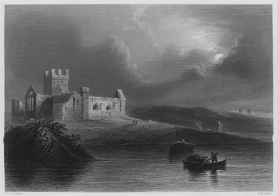 Dunbrody Abbey (engraving) by William Henry (after) Bartlett