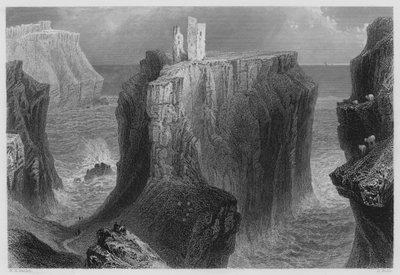 Dunseverick Castle, County Antrim by William Henry (after) Bartlett