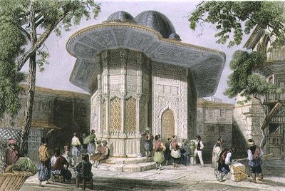 Fountain in Galata, Istanbul by William Henry (after) Bartlett