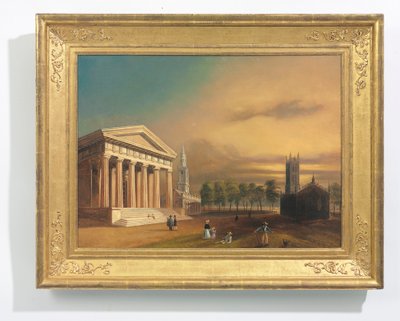 Gothic Church, New Haven by William Henry (after) Bartlett