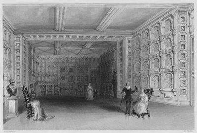 Interior of a Room at Malahide Castle, Dublin by William Henry (after) Bartlett