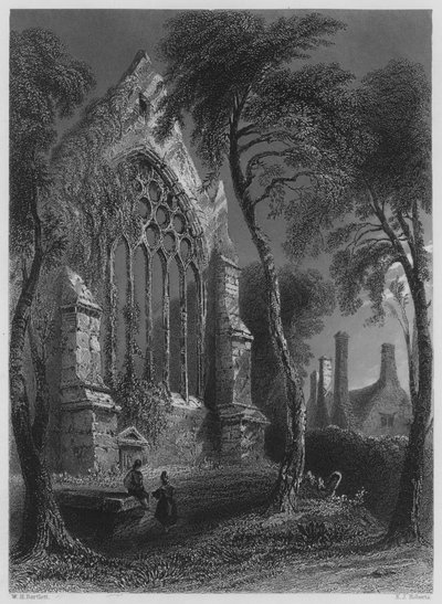 Youghall Abbey, the Residence of Sir Walter Raleigh by William Henry (after) Bartlett