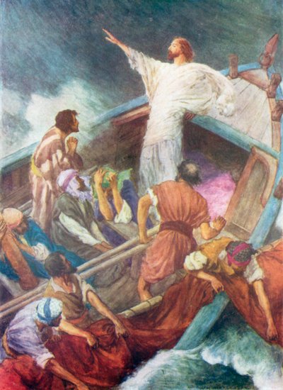 Jesus Stilling the Storm by William Henry (after) Margetson