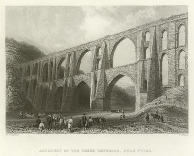 Aqueduct of the Emperors, Near Pyrgo, Turkey by William Henry Bartlett