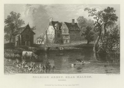 Beleigh Abbey, near Maldon, Essex by William Henry Bartlett