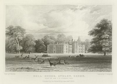 Bell House, Aveley, Essex, Seat of Sir T B Lennard, Baronet by William Henry Bartlett