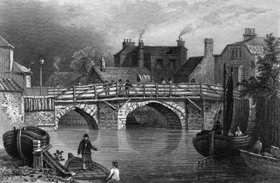 Bow Bridge, Essex, Engraved by John Rogers by William Henry Bartlett