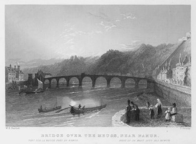 Bridge over the Meuse, near Namur by William Henry Bartlett