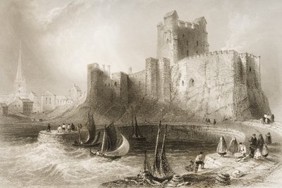 Carrickfergus Castle, County Antrim, Northern Ireland by William Henry Bartlett