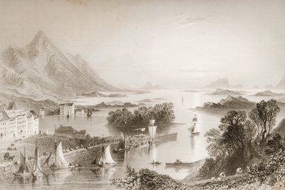 Clew Bay seen from Westport, County Mayo, from 