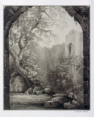 Cliffords Tower, York, Interior by William Henry Bartlett