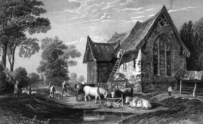 Coggeshall Abbey, Essex, published by George Virtue by William Henry Bartlett