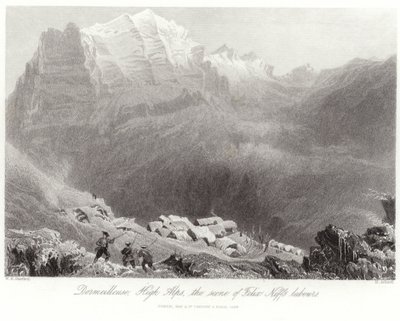 Dormeilleuse in the High Alps by William Henry Bartlett