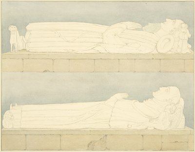 Effigies of the Canynges in St Mary Redcliffe by William Henry Bartlett