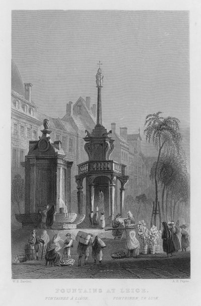 Fountains at Leige by William Henry Bartlett