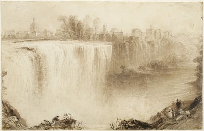 Genesee Falls, Rochester, New York: Study for an Engraving by William Henry Bartlett