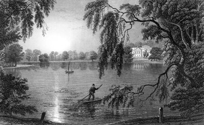 Gosfield Hall, from the Weathersfield Road, Essex, engraved by Charles Mottram, 1833 by William Henry Bartlett