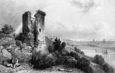 Hadleigh Castle, Essex, engraved by Charles Mottram by William Henry Bartlett