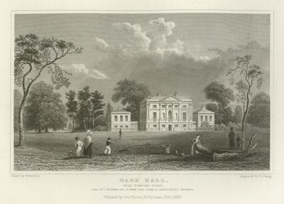 Hare Hall, near Romford, Essex, Seat of J Western, Esquire by William Henry Bartlett