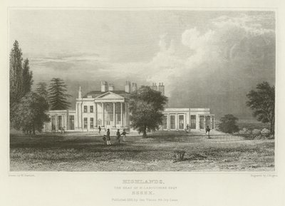 Highlands, the Seat of N Labouchere, Esquire, Essex by William Henry Bartlett
