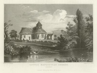 Little Maplestead Church, Essex by William Henry Bartlett