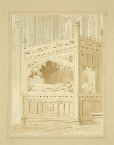Monument to William Canynges in St Mary Redcliffe by William Henry Bartlett