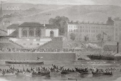 Naval Boat Race in Cork Harbour, County Cork, Ireland, from 