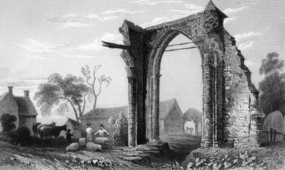 Remains of Bycknacre Priory, Essex, engraved by William Tombleson by William Henry Bartlett