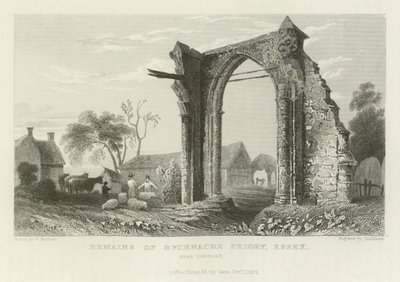 Remains of Bycknacre Priory, Essex, near Danbury by William Henry Bartlett