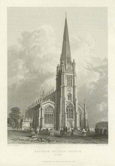 Saffron Walden Church, Essex by William Henry Bartlett