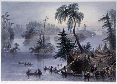 Scene among the Thousand Isles: Camp and Boats, Thousand Islands - in 